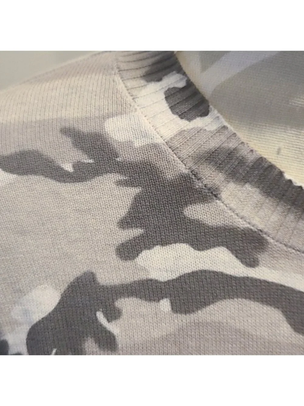 Calvin Klein Jeans grey camo lightweight knit sweater